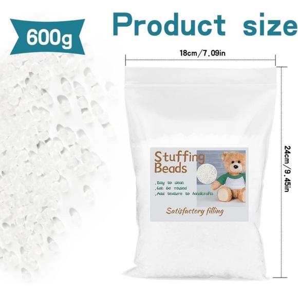NEW 600g/21 oz Stuffing Beads, Bean Bag Filler Beads, Stuffing Beads for Stuffed - Picture 2 of 7